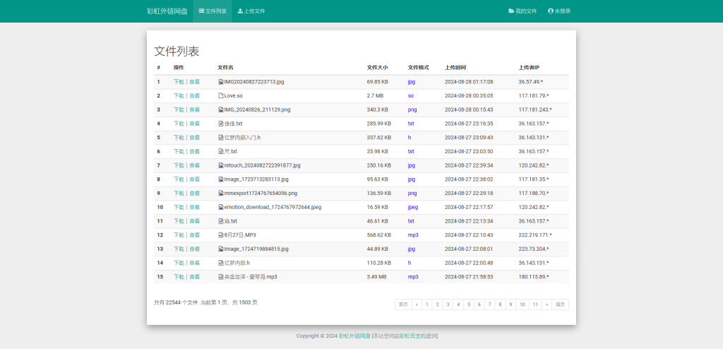 彩虹外链网盘V5.6更新 新增用户系统与分块上传 - 狐狸资源网