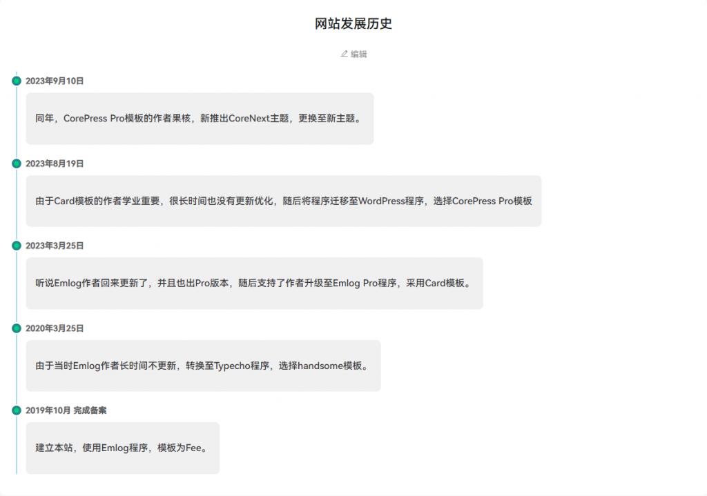 WordPress添加时间轴功能记录你的站点历史 - 狐狸资源网