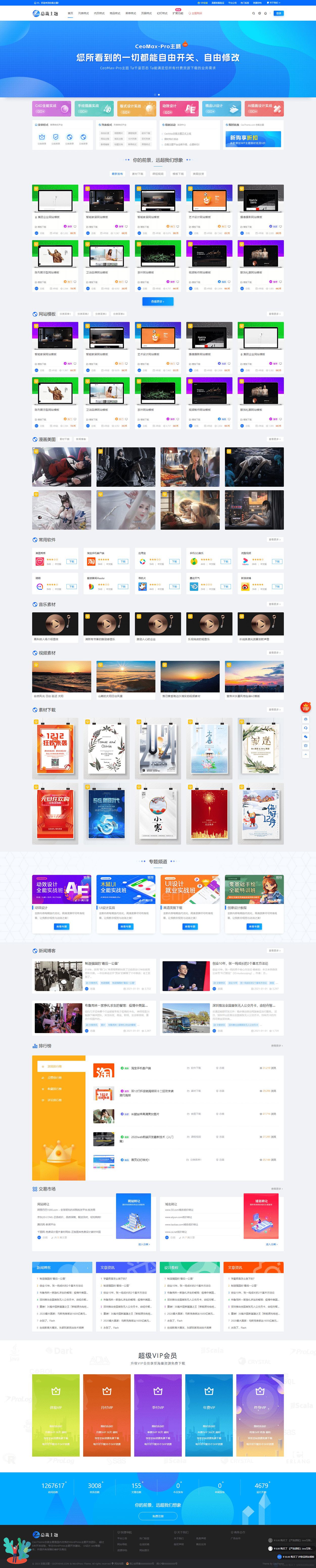 WordPress 资源展示型下载类主题 CeoMax-Pro_v7.6 开心版 - 狐狸资源网