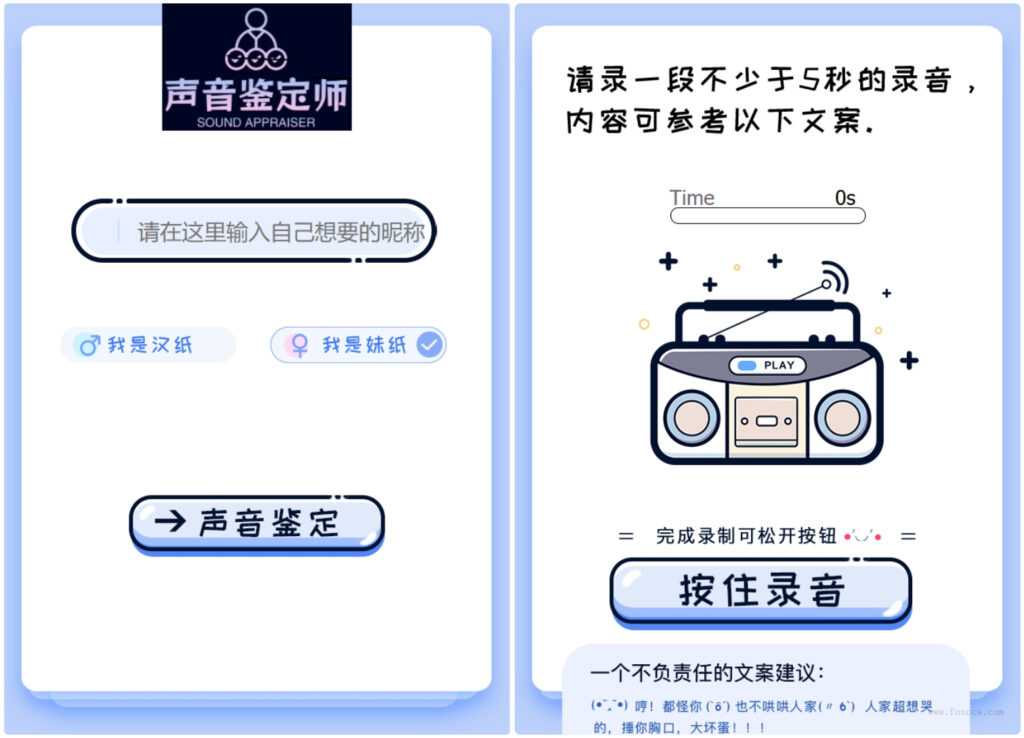 新版声音鉴定引流神器html源码 - 狐狸资源网